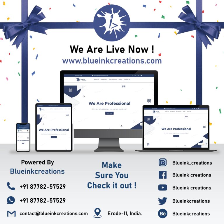 Blueink Website Launch Poster
